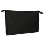 Rejsetoilettaske lynlås vandret sort 35x24 cm