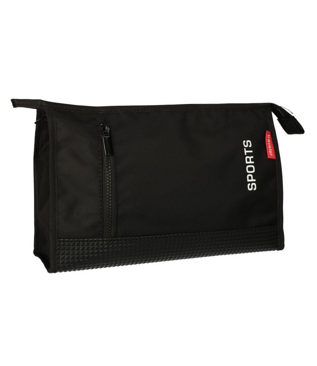 Traveler toilet bag rubber black 30x19.5cm