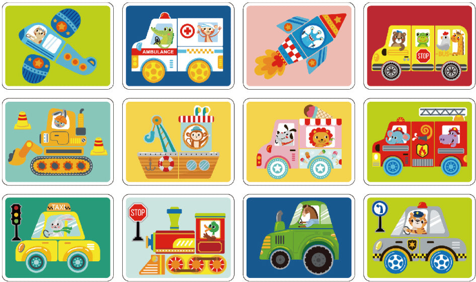 TOKY TOY Educational Wooden Magnet Plate Transport 80-piece