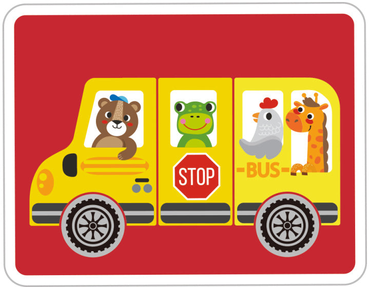 TOKY TOY Educational Wooden Magnet Plate Transport 80-piece