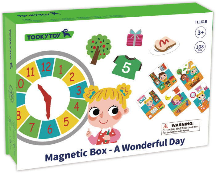 Toky toy e wonnerschéinen Dag pädagogeschen hëlze magnetesche Board 108-Stéck