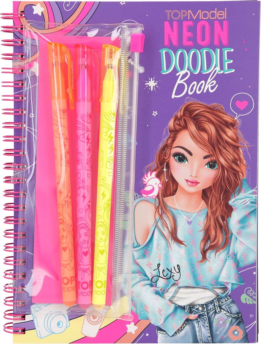 Top Model Neon Doodle omalovánky s neonovými značkami