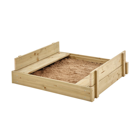 Giocattoli TP Sandpit in legno con coperchio, banco di panchine