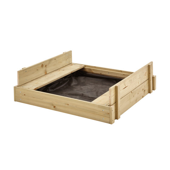 Giocattoli TP Sandpit in legno con coperchio, banco di panchine