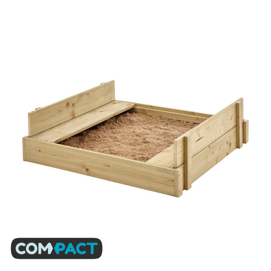Giocattoli TP Sandpit in legno con coperchio, banco di panchine