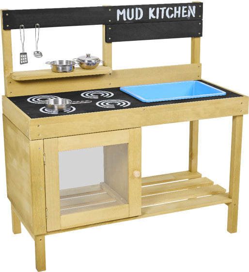 Jouets TP Cuisine modder en bois avec four, accessoires d'évier