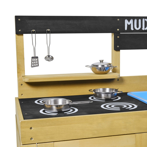 Jouets TP Cuisine modder en bois avec four, accessoires d'évier