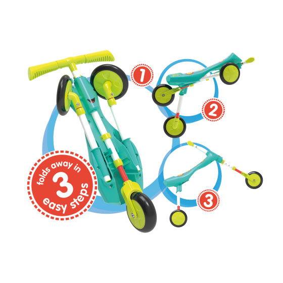 Les insectes Scuttlebug XL Splicge Bree Bike avec 3 roues junior turquoise vert