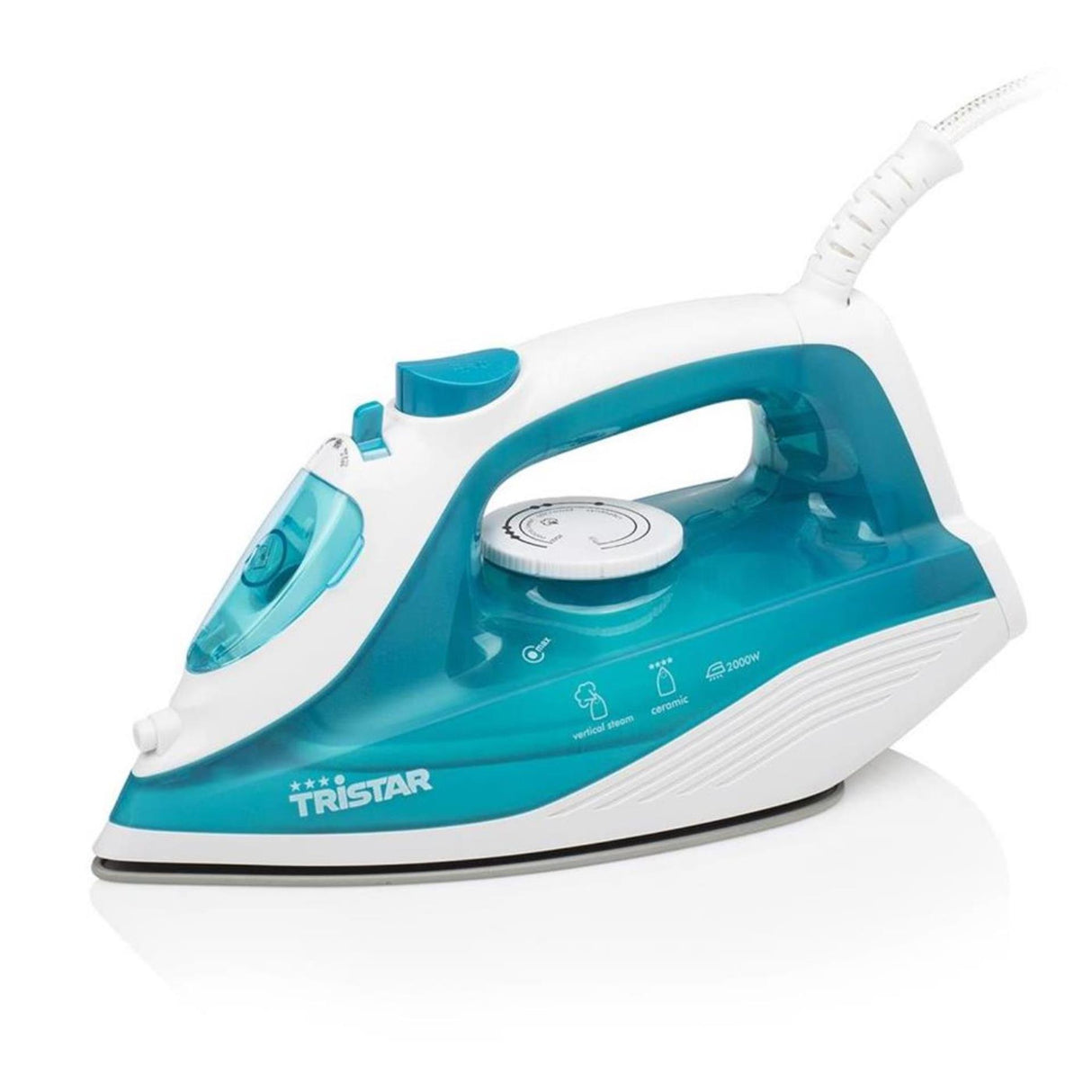 Plancha de vapor Tristar 2000w azul blanco
