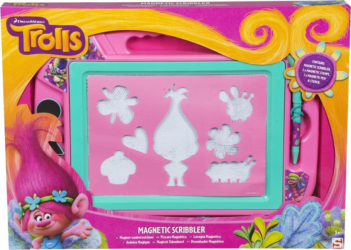 Bongers zabawka trolls magiczną deskę kreślarską, z szablonami trolli jako przykład