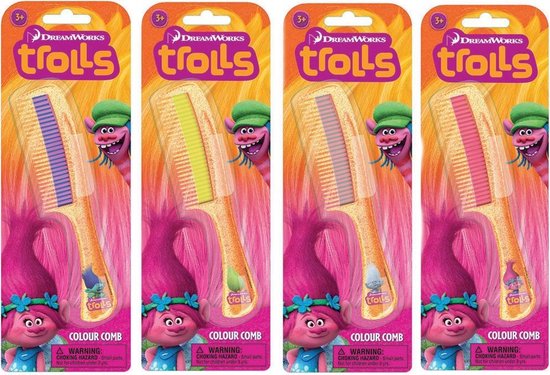 Goliath Trolls Comb to color your hair 4 different colors