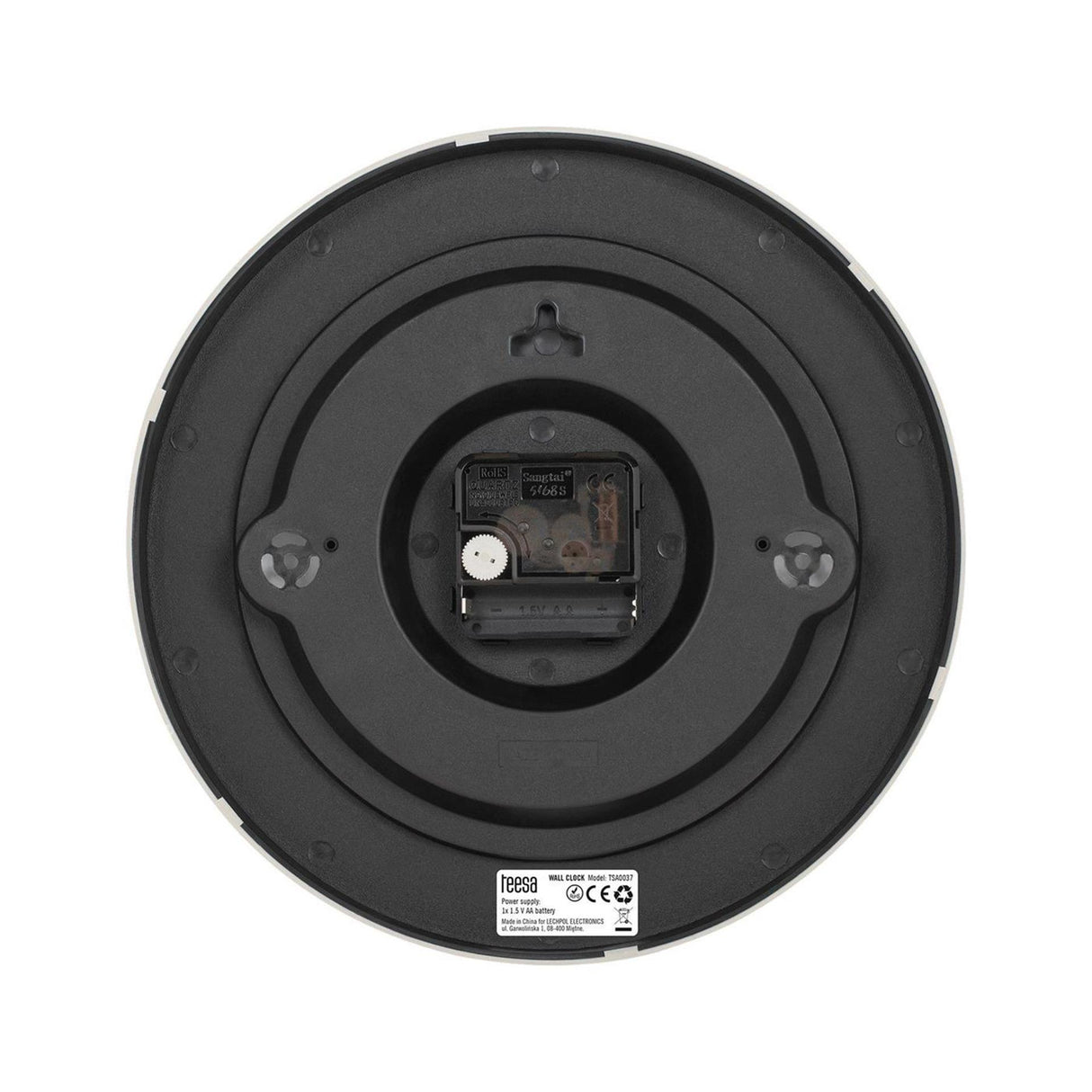 Teesa wandklok ø25cm wit