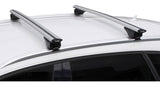 Barra del set di rack per tetto 100 kg 124 cm in argento in alluminio