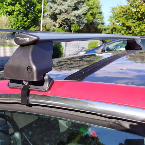 Conjunto de rack de telhado Barra de mosca Tesla 3 Alumínio preto