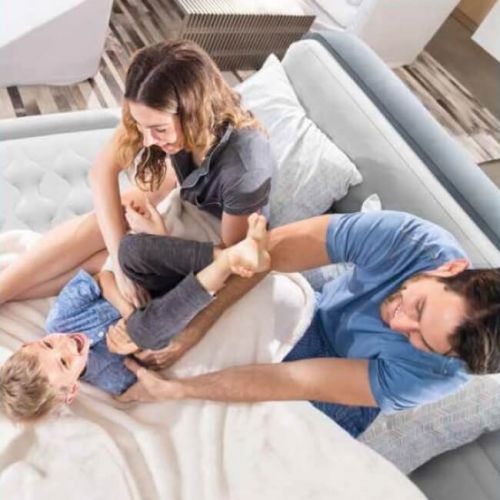 Intex Ultra Plush air bed with headboard