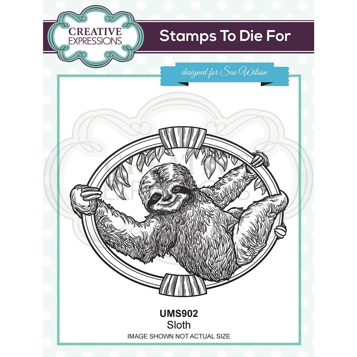 Creative expressions • pre cut stamp luiaard