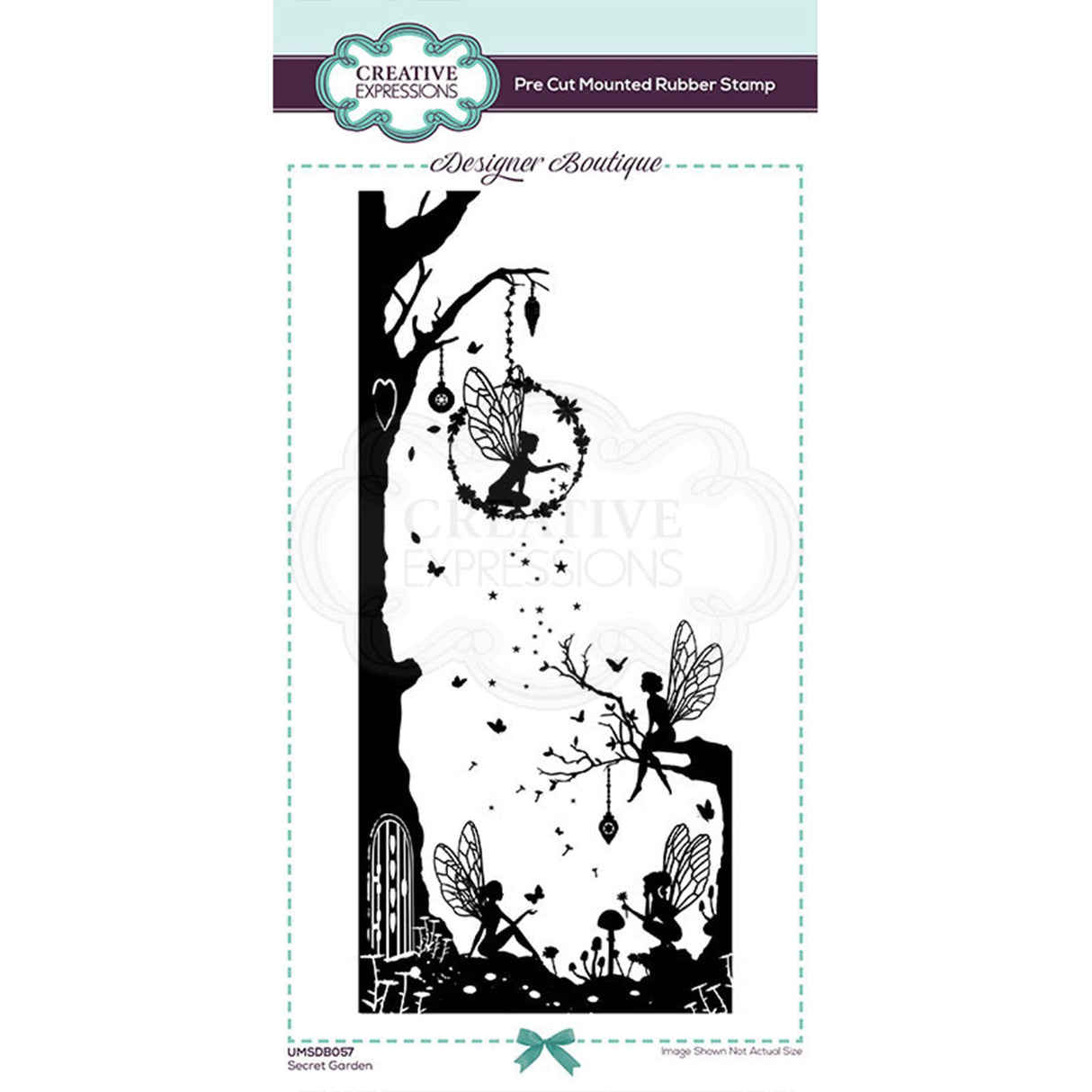 Creative expressions • designer boutique collection pre cut rubber stamp secret garden