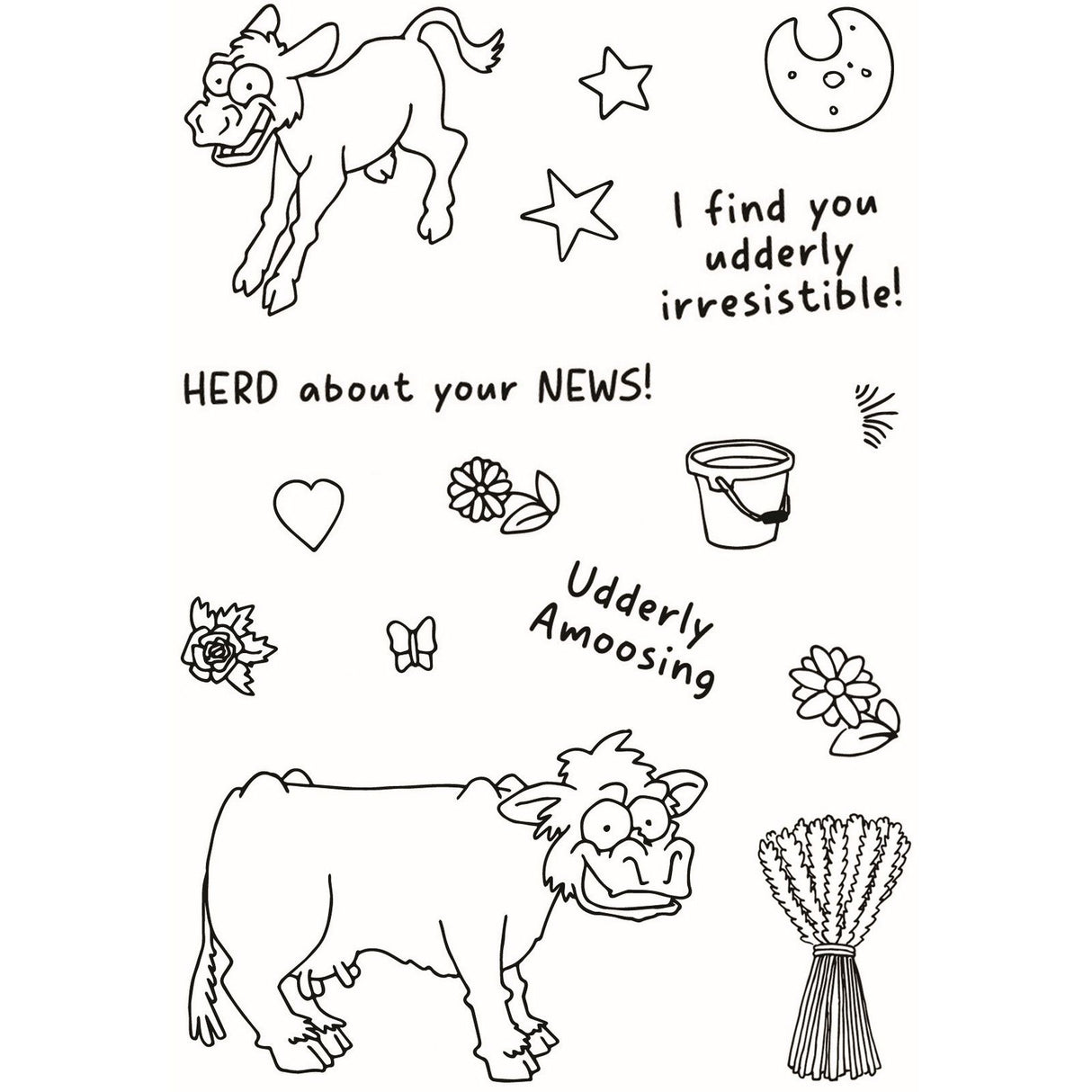 Creative expressions • designer boutique clear stamp set udderly irresistible