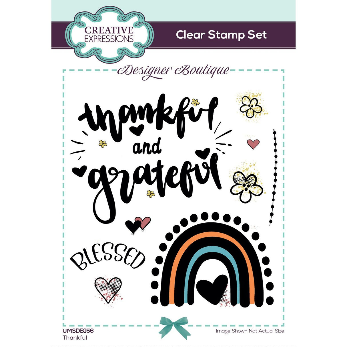 Creative expressions • designer boutique clear stempels thankful