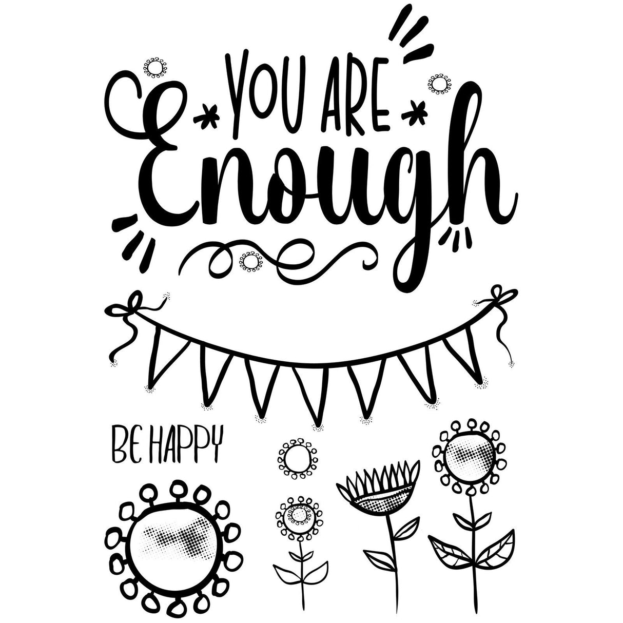 Creative expressions • designer boutique clear stempels enough