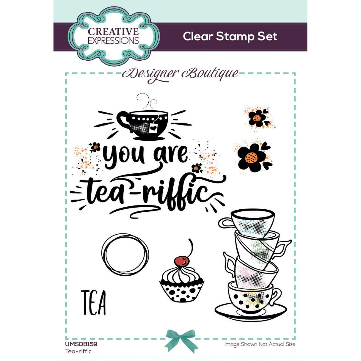 Creative expressions • designer boutique clear stempels tea-riffic