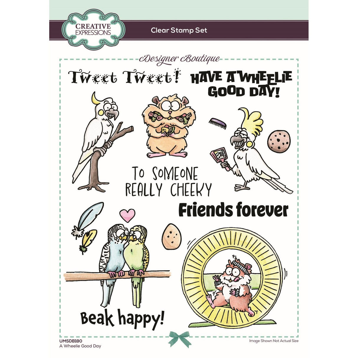 Creative expressions • designer boutique collection a wheelie good day 6 in x 8 in clear stamp set