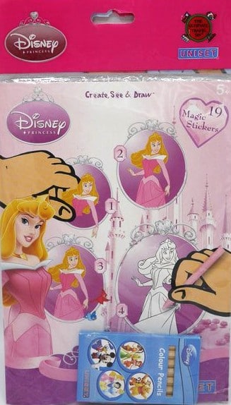 Van der Doelen Disney Princess Window stickers with Panorama to color in