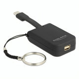 Delock USB-C > Mini DisplayPort Adapter Keychain (black, 4K 60Hz)