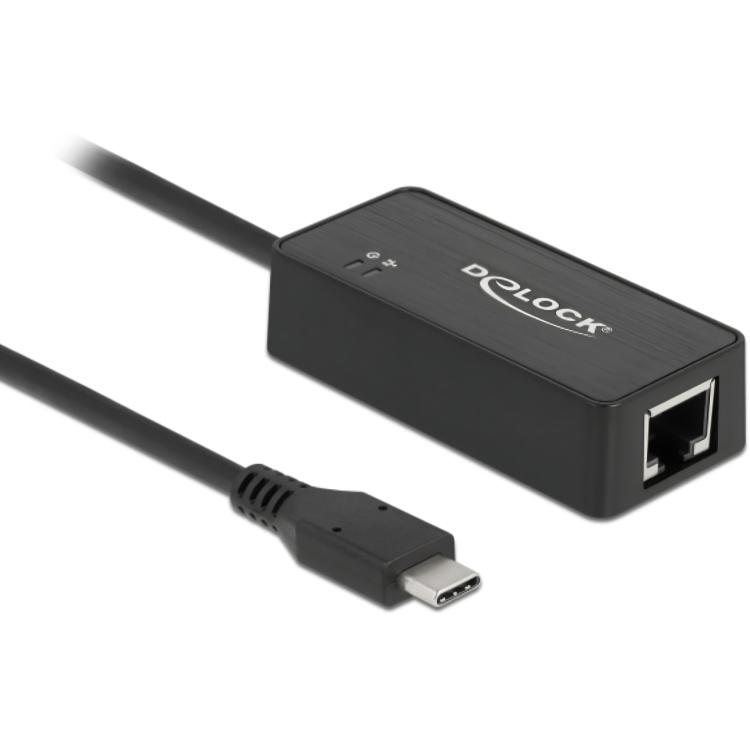 Delock USB-C to Gigabit LAN Adapter (Black)