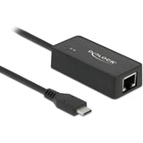 Delock USB-C to Gigabit LAN Adapter (Black)