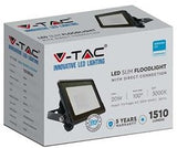 V-tac LED bygglampa 20w 6500k svart + kabelingång - 9332115