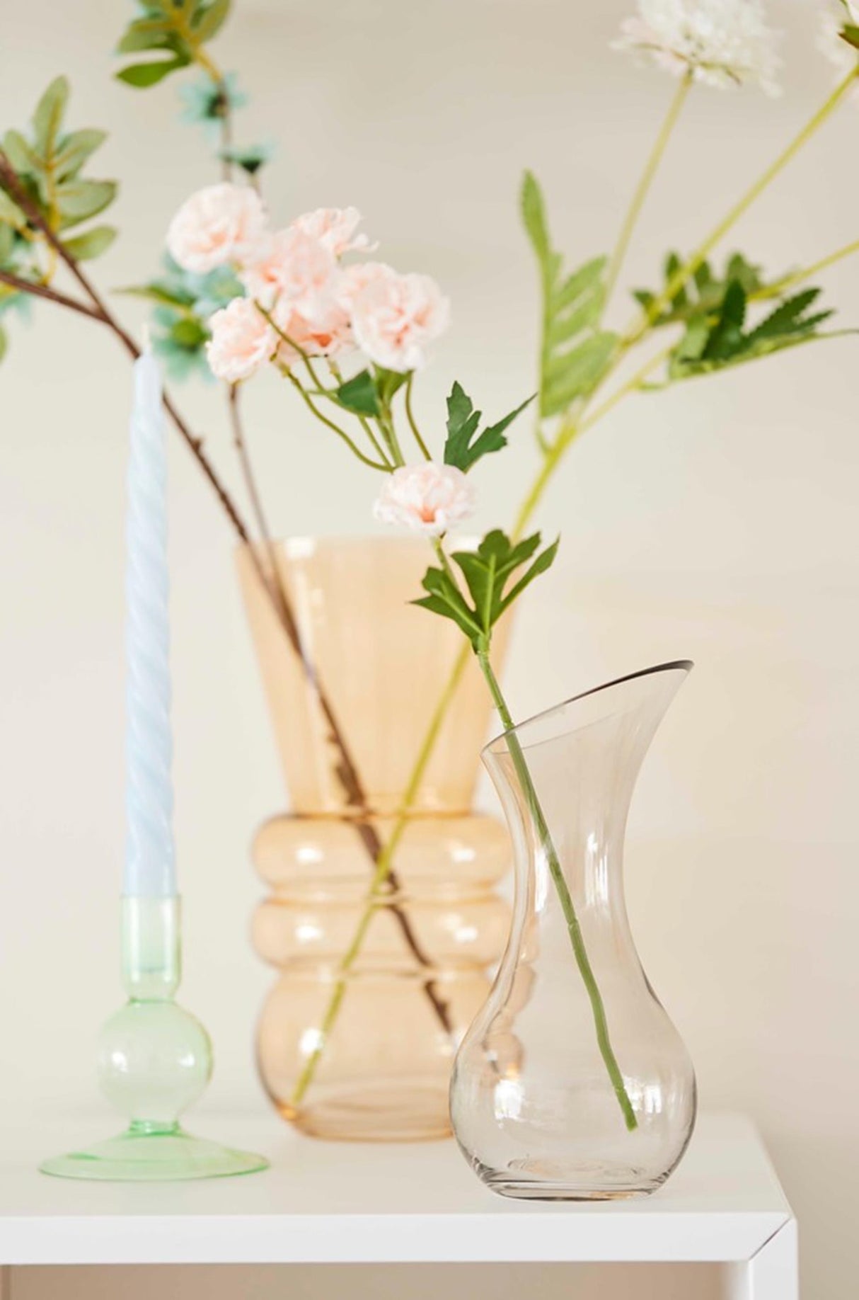 House of nature vaas balatan glas 25cm roze