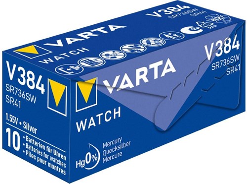 Varta 384 SR41 10 bpíosaí i mbosca