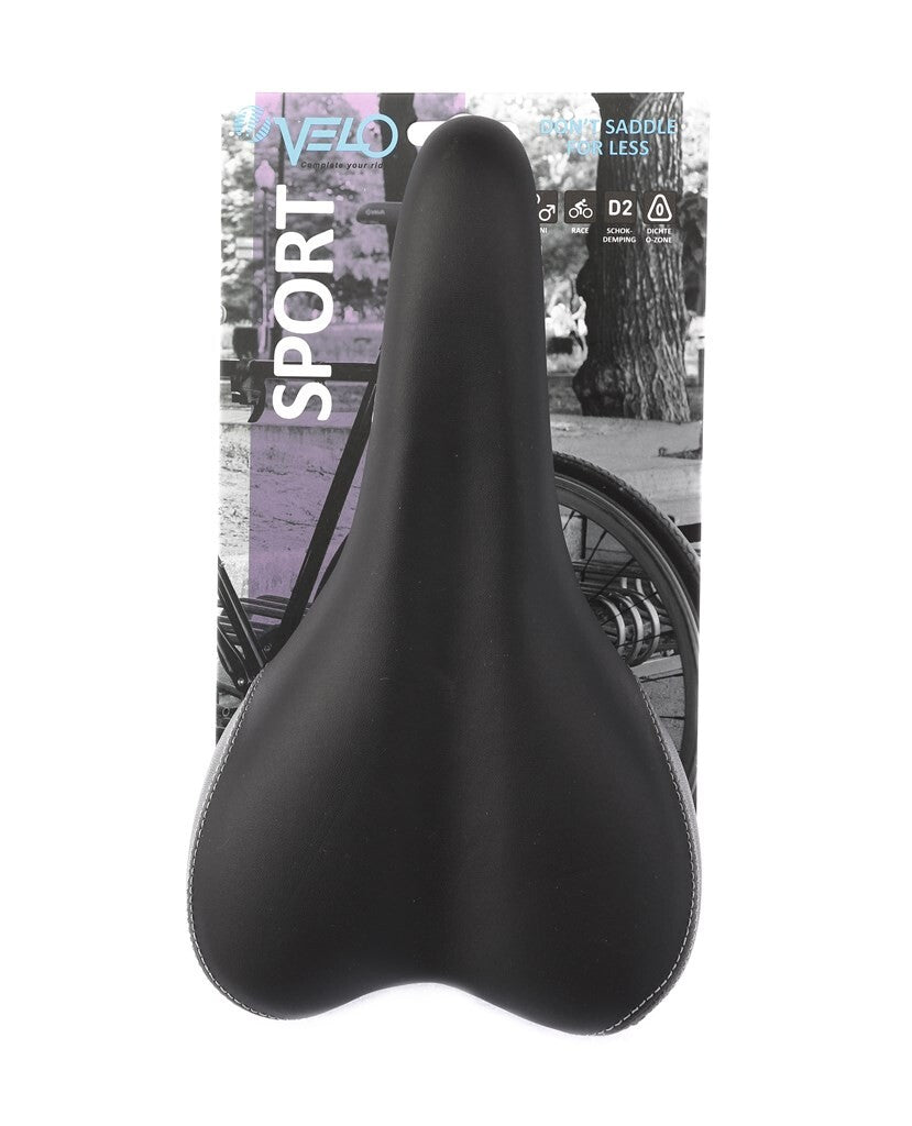 Velo Saddle Plush Sport VL-3011 Černá šedá