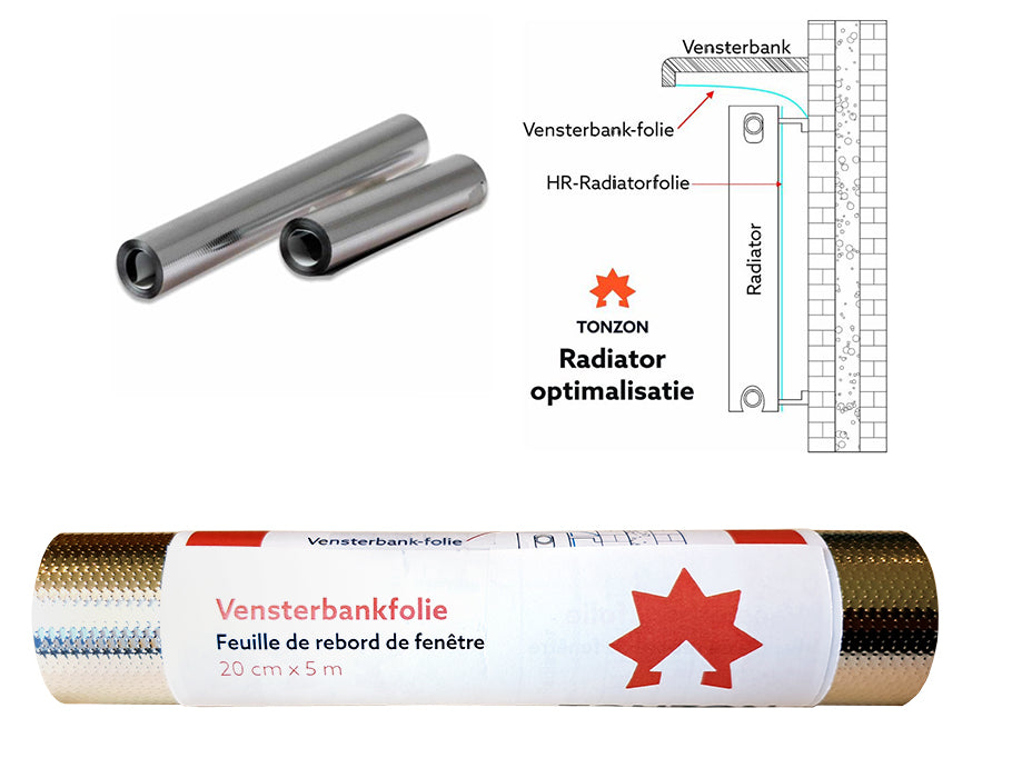 Tonzon vensterbankfolie - wit zilver - 20cm x 5m
