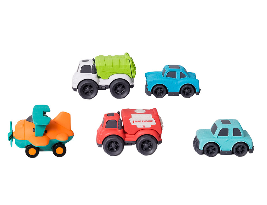 Bio toys bioplastic auto en vliegset (5 delig)