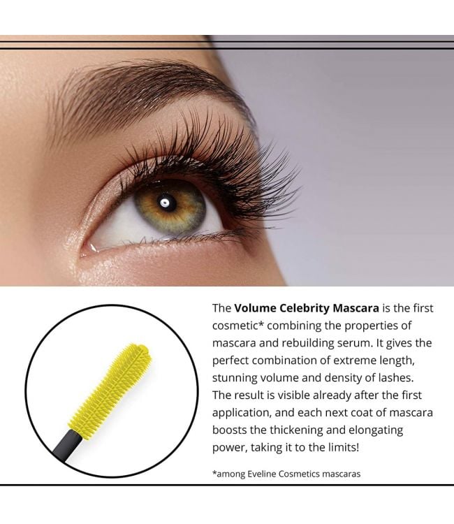 Eveline Volumen Celebridades Mascara Negro 9 ml