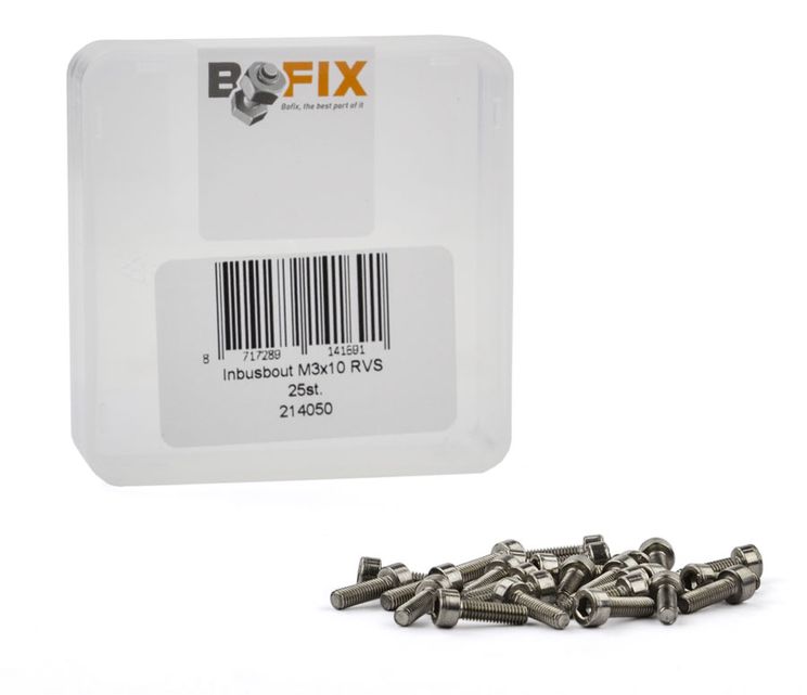 Bofix Box A 25 Allen Bolts M3X10 nerjavno jeklo