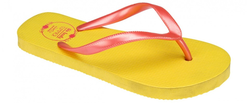 WAIEA FLIP FLOPS Junior Print Yellow Pink Velikost 34