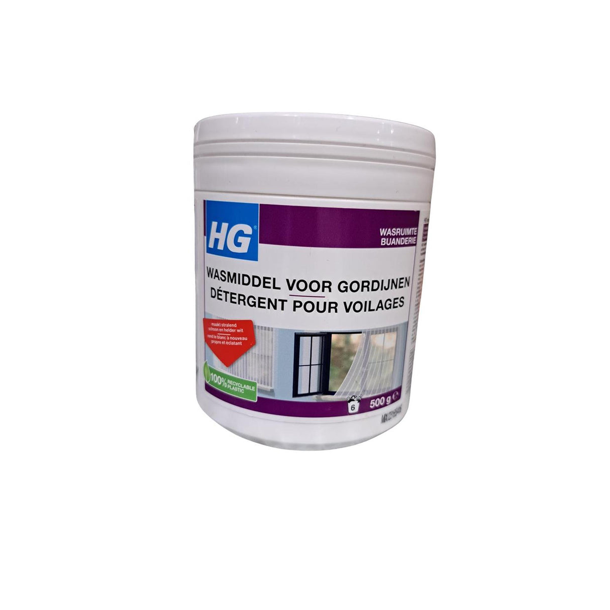Hg wasmiddel voor gordijnen