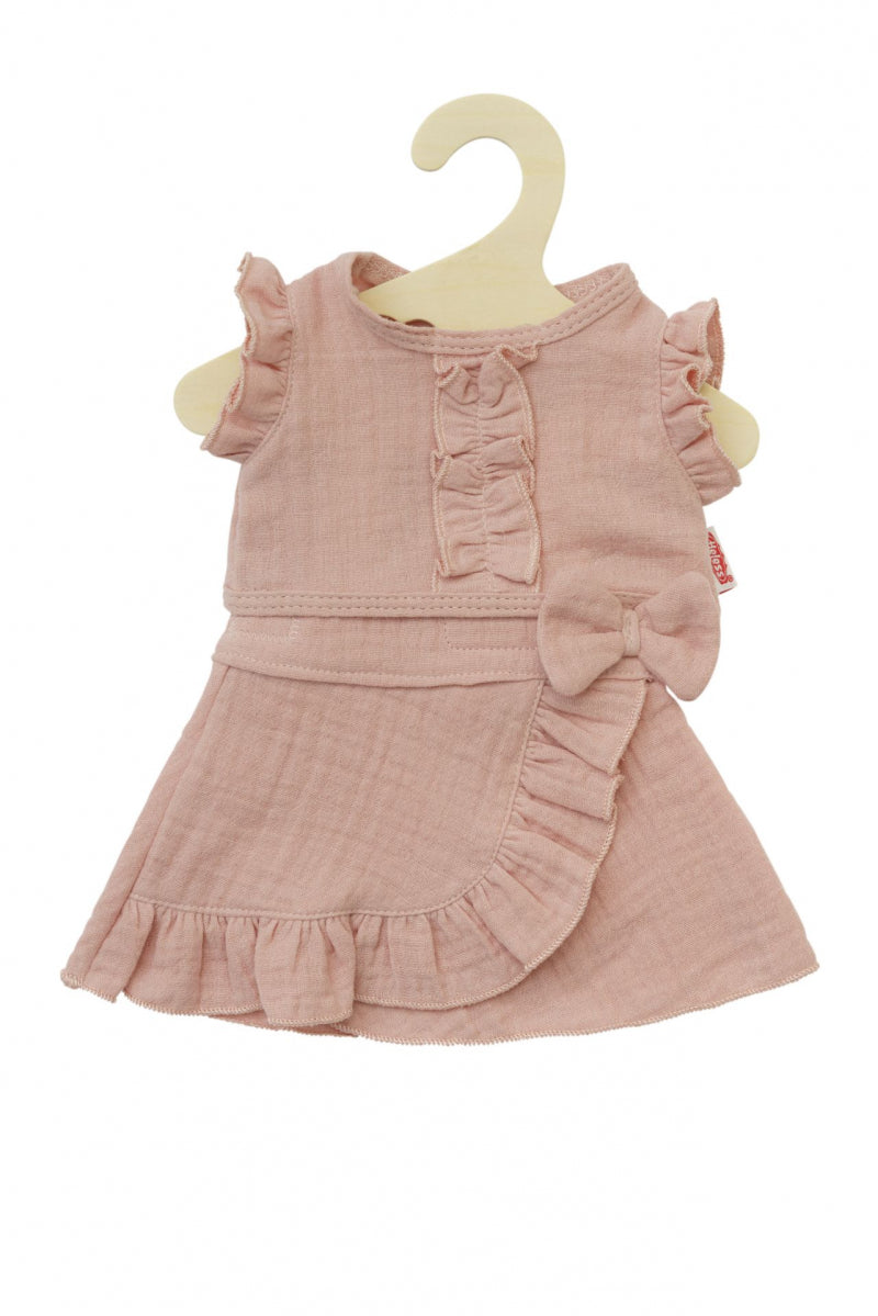 Heless doll wrap kjol rosa med ruffles, 28-35 cm