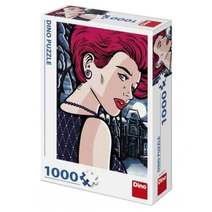Dinotoys Dino Puzzle - Pop Art Mysterious Woman - 1000 pieces