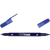 Tombow • twintone dual-tip brushpen navy