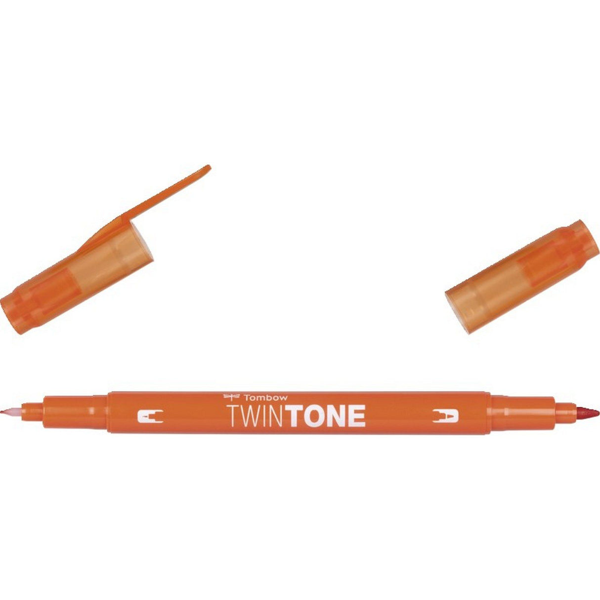 Tombow • twintone štetec s dvojitým hrotom v oranžovej farbe