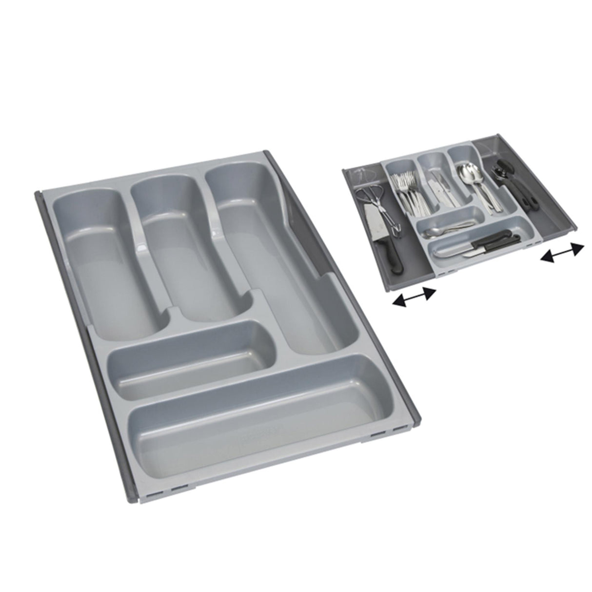 Curver Besteckkasten verstellbar Anthrazit