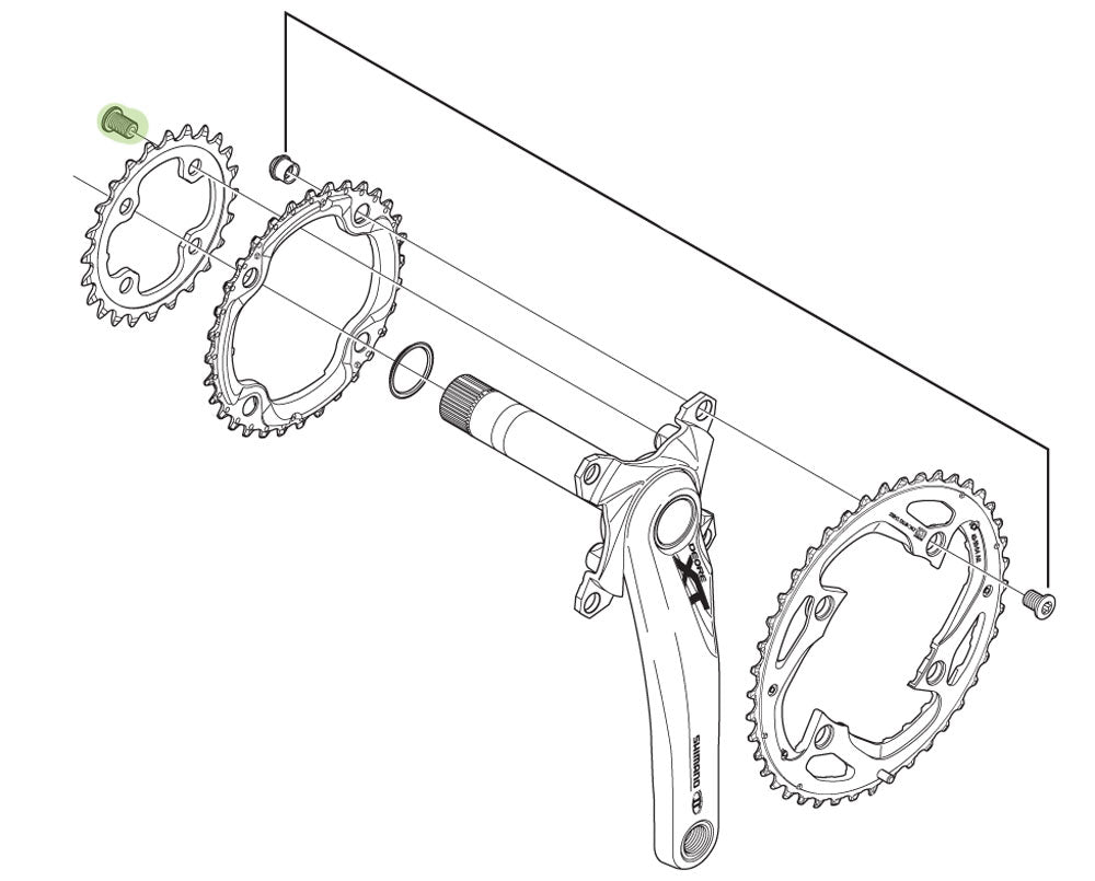 Shimano chainring bolt set M8X8.5 B FC-M7000 (4 pcs)