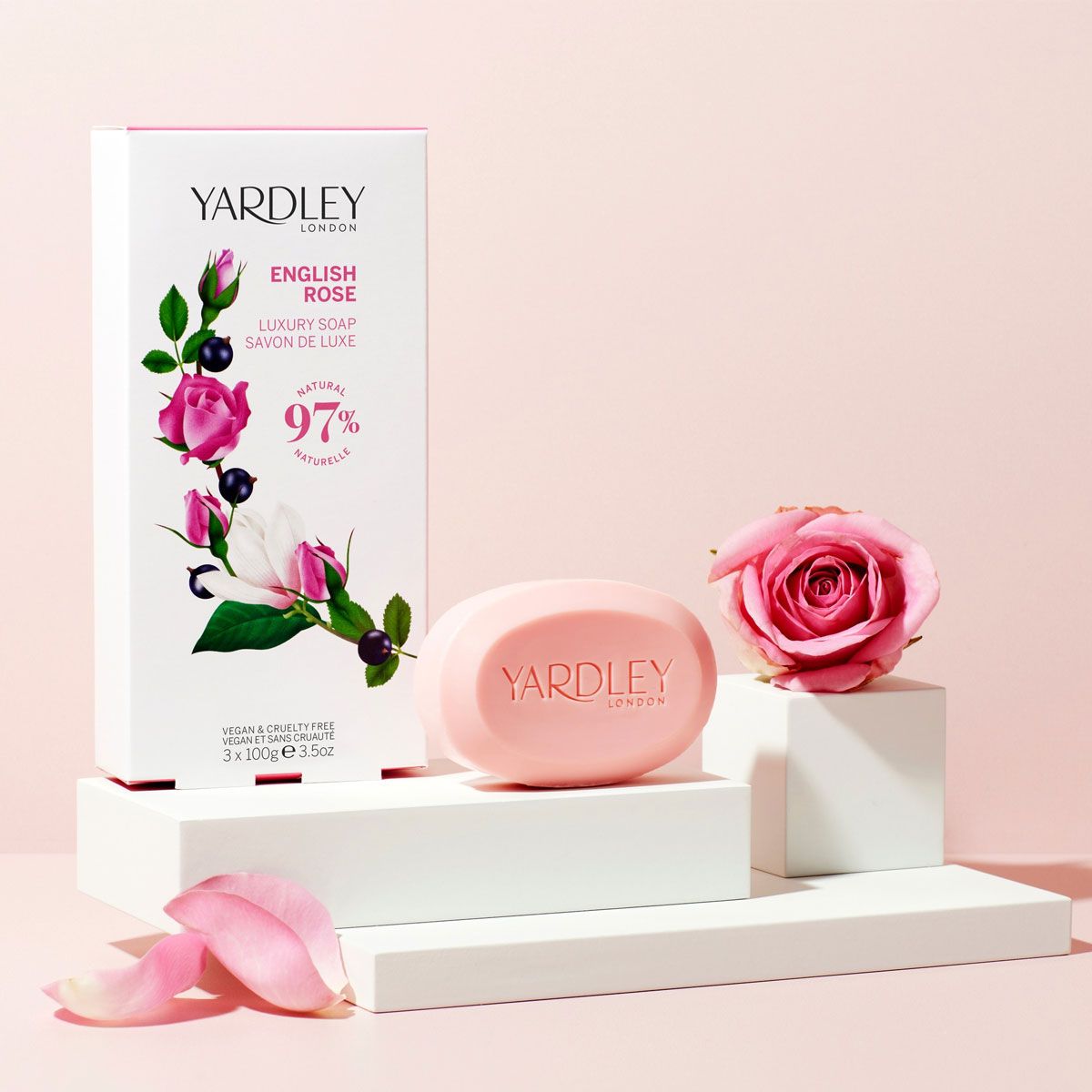 Yardley London sapone alla rosa inglese 3x100gr.