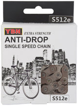 Ybn singlespeed e-bike chain s512e s2 136 links 1 2”x1 8”