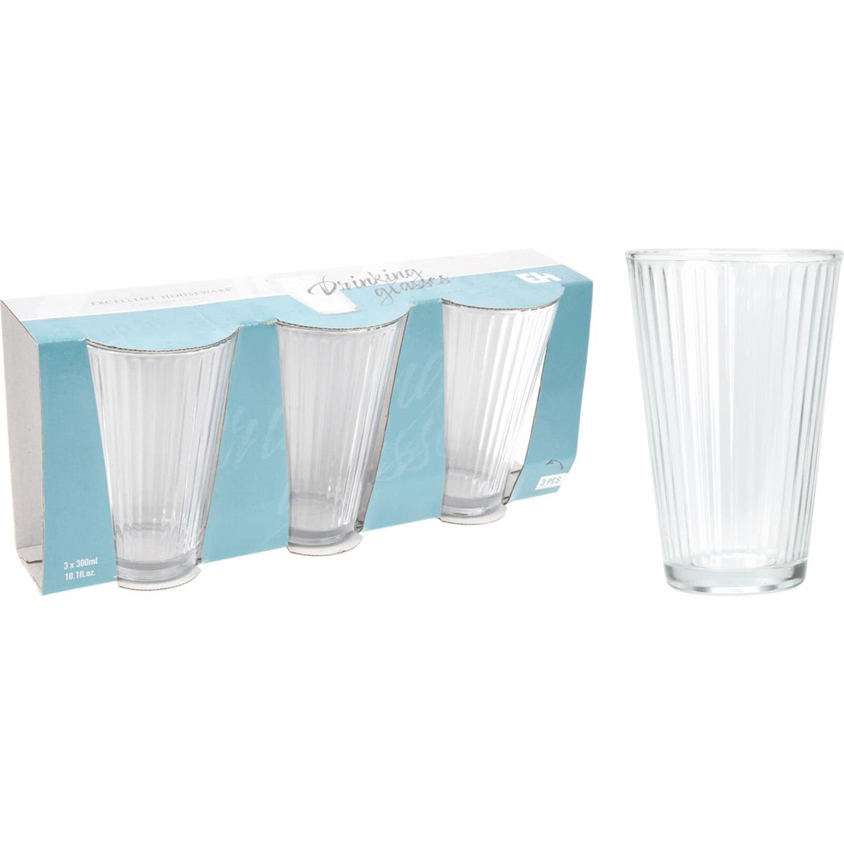 Excellent houseware drinkglazenset 3-delig 300ml