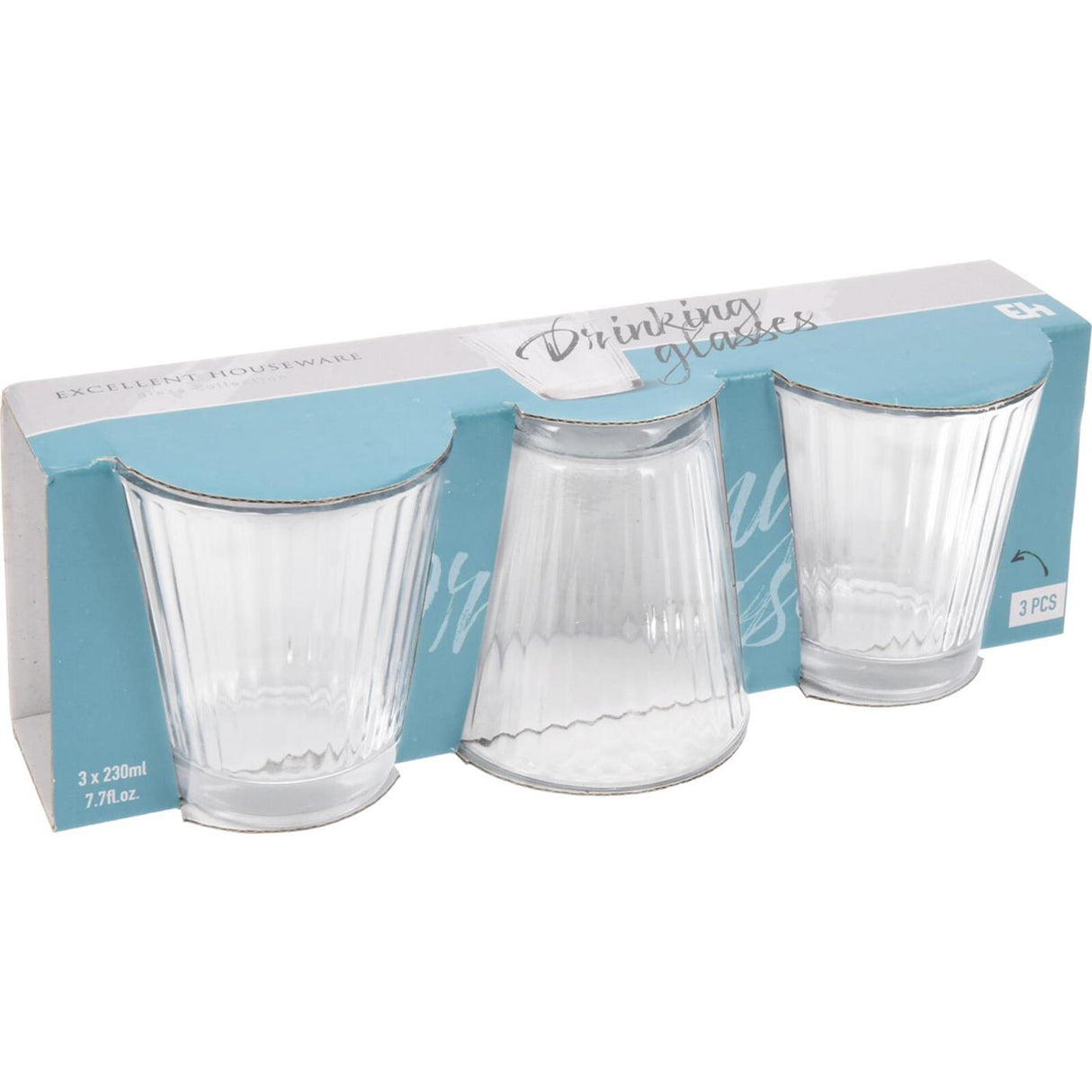 Exzellent Hausgeschir Drénkglasset 3-Stéck 230ml